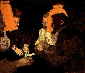 Beim Kartenspiel (Die Brüder Nathanson und das Ehepaar Blum) from Edouard Vuillard