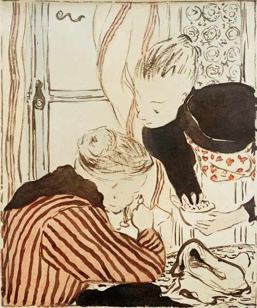 Madame Vuillard et une jeune fille from Edouard Vuillard