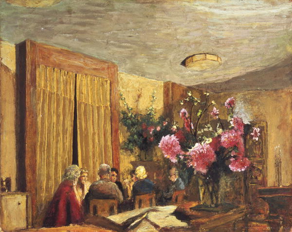 The Card Party, c.1923 (distemper on panel)  from Edouard Vuillard