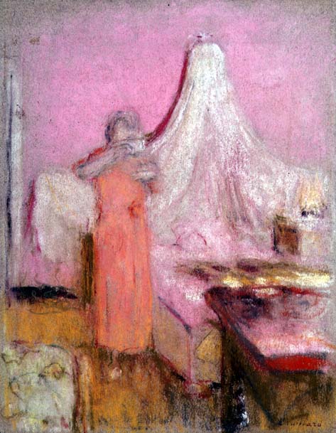 The Morning Cup of Tea (pastel on paper)  from Edouard Vuillard