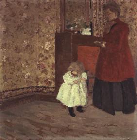 Mother and Child, 1900 (oil on board) 