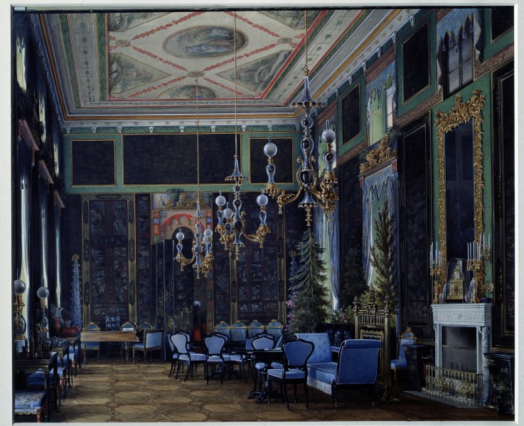 The Chinese room of the Great Palace in Tsarskoye Selo from Eduard Hau