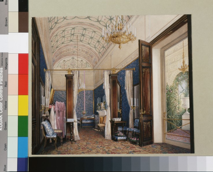Interiors of the Winter Palace. The Dressing Room of Empress Alexandra Fyodorovna from Eduard Hau