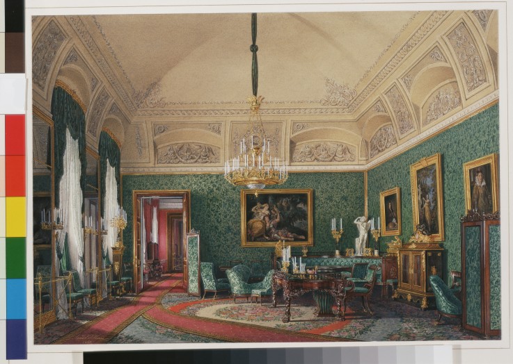 Interiors of the Winter Palace. The First Reserved Apartment. The Small Study of Grand Princess Mari from Eduard Hau