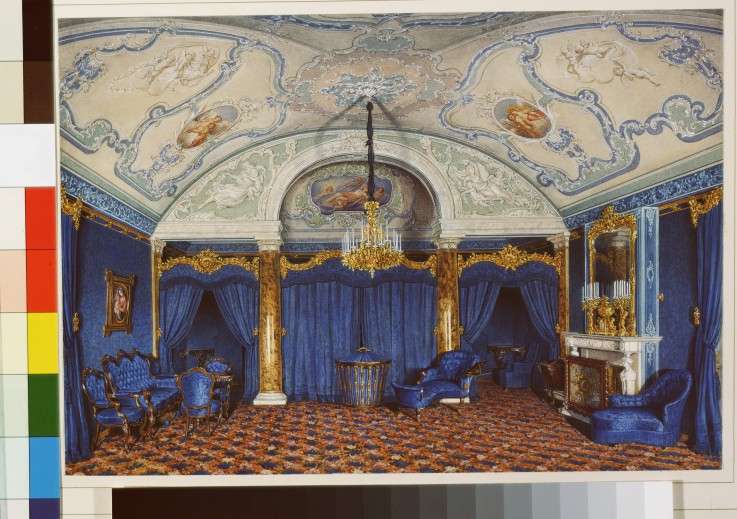 Interiors of the Winter Palace. The Fourth Reserved Apartment. A Bedroom from Eduard Hau