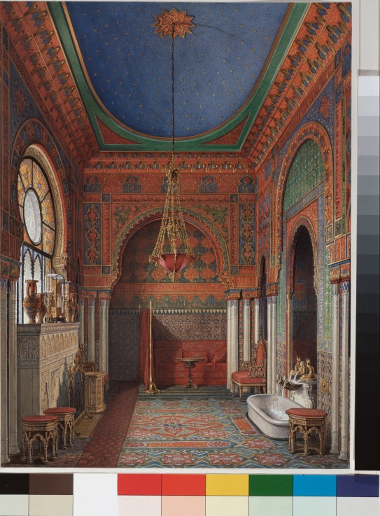 Interiors of the Winter Palace. The Bathroom of Empress Alexandra Fyodorovna from Eduard Hau