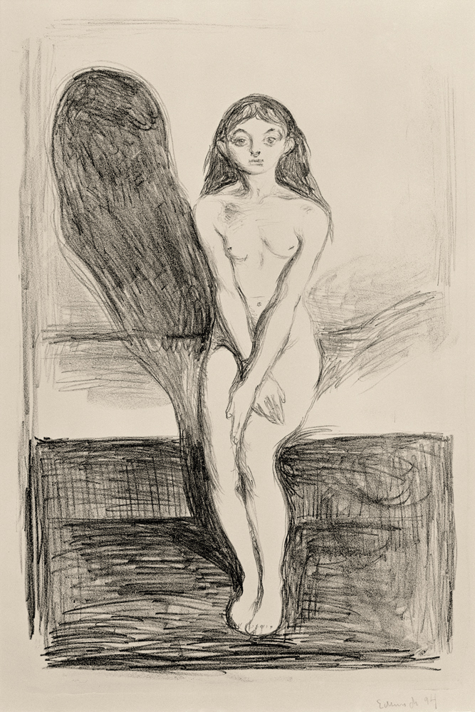 Munch, Puberty. The Young Model. from Edvard Munch