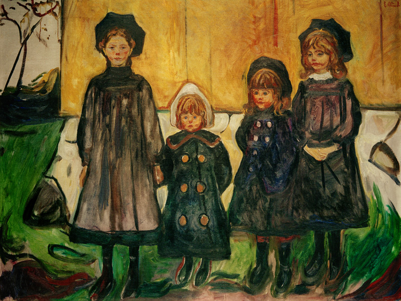 Four Girls in Asgardstrand from Edvard Munch