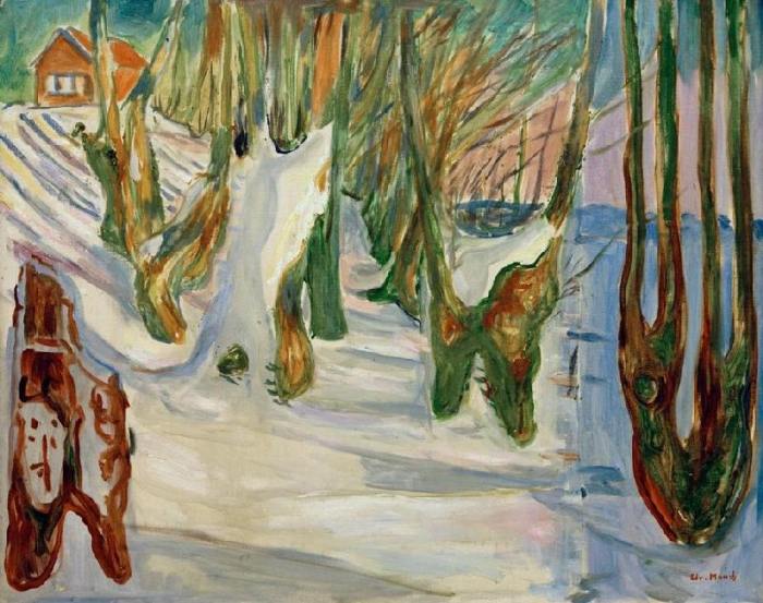 Old trees (Winter, Ekely) from Edvard Munch