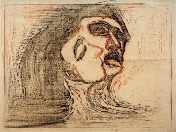 Kopf bei Kopf (Mann und Weib, sich küssend) from Edvard Munch