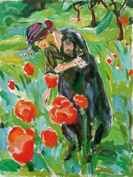 Frau mit Mohnblumen from Edvard Munch