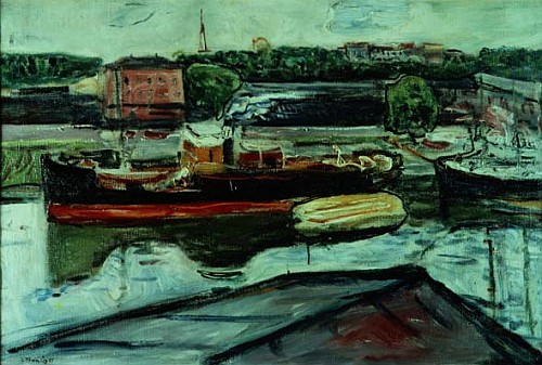 Portrait of Lubeck with a steamer  from Edvard Munch