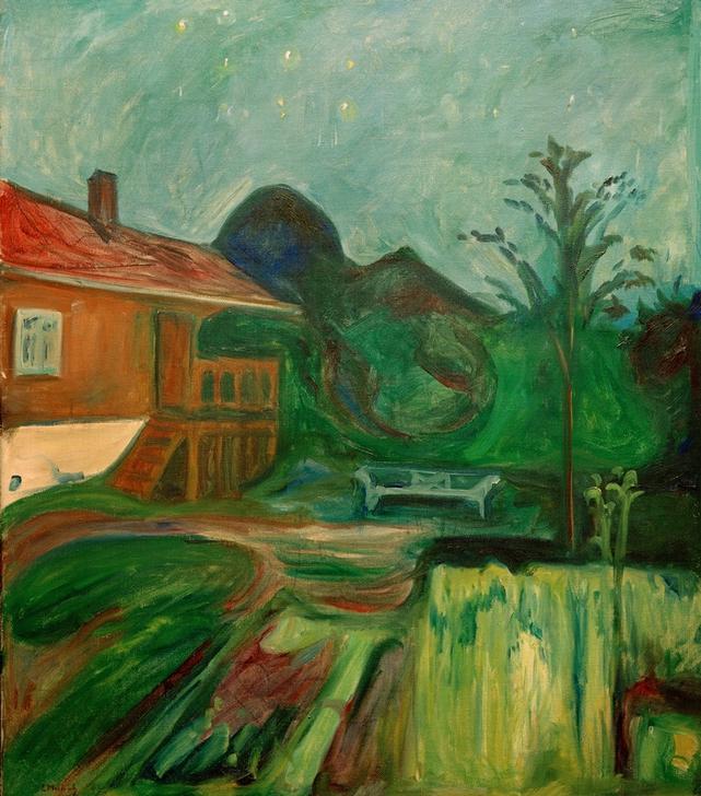 Summer Night.  Aasgaardstrand from Edvard Munch
