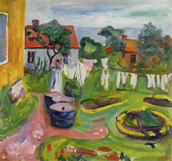 Clothes On A Line In Asgardstrand from Edvard Munch