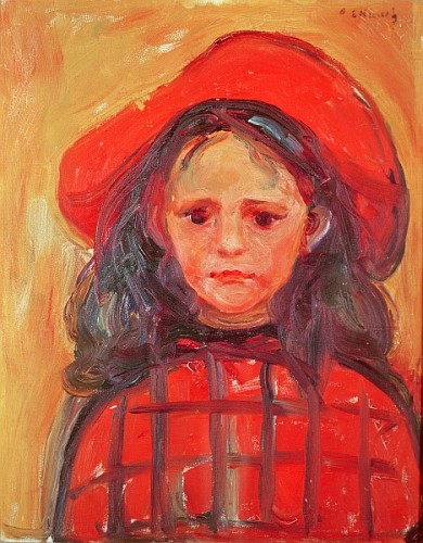 Young Girl in a Red Hat  from Edvard Munch