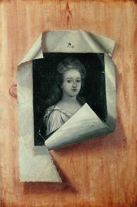 Trompe l'Oeil Portrait of a Lady from Edwaert Colyer or Collier