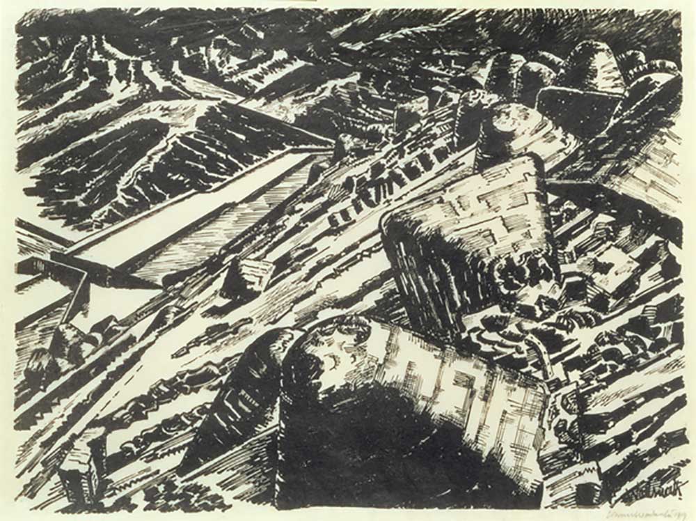 Pfannenschlacke, Old Hill, 1, 1919-20 from Edward Alexander Wadsworth