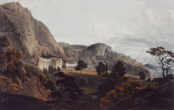 Monastery Megaspileon , E. Dodwell from Edward Dodwell