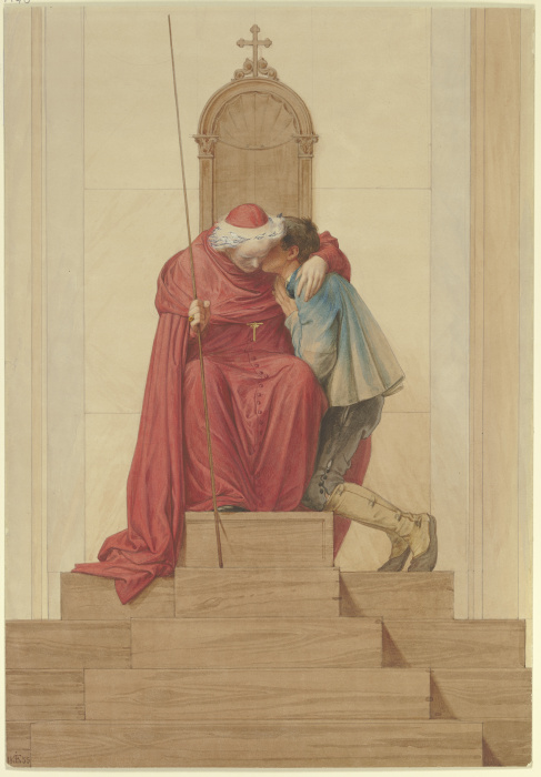 Ein Cardinal Penitenziario maggiore, in der heiligen Woche zu St. Peter in Rom from Edward von Steinle