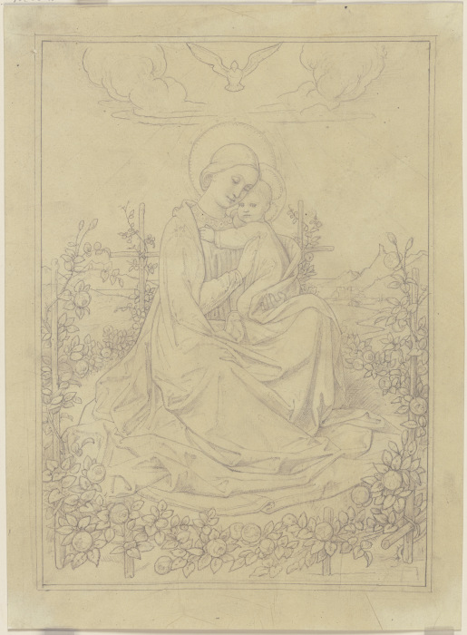 Madonna im Rosengarten from Edward von Steinle