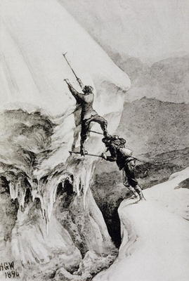 Is it Possible?, from 'Scrambles Amongst the Alps', by Edward Whymper, published 1871 (litho) from Edward Whymper
