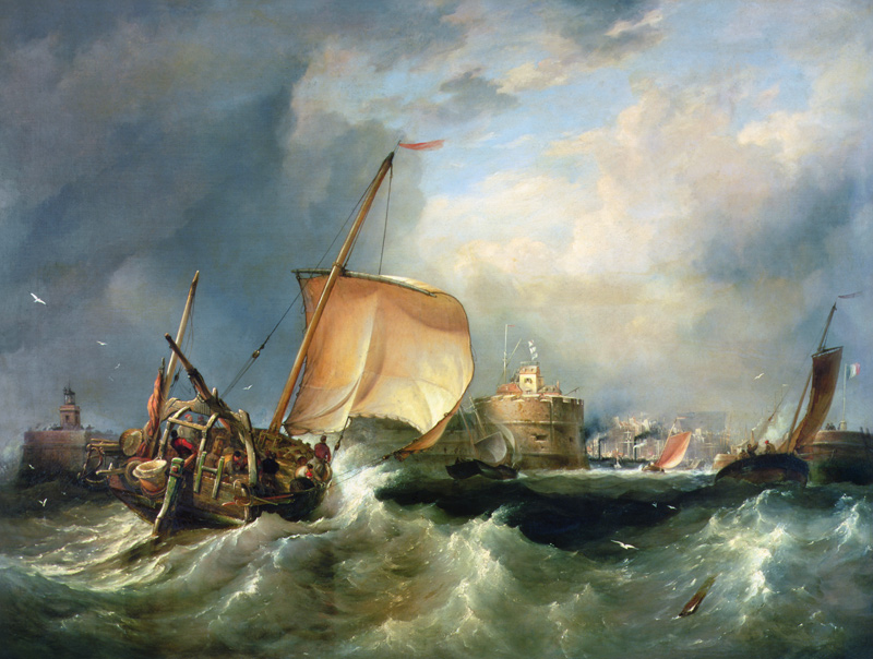 French Herring Boat Running into the Port off Havre de Grace from Edward William Cooke
