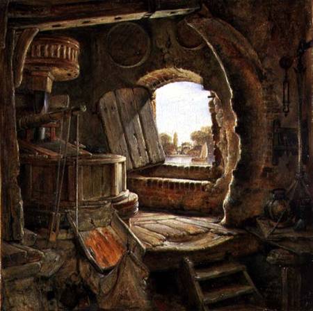 Rembrandt's Father's Mill from Edward William Cooke