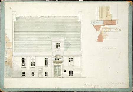 Front Elevation of House for J.A.M. Whistler Esq, Tite Street, Chelsea from Edward William Godwin