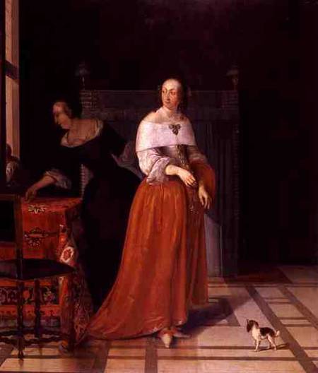 Interior with a Lady and her Maid from Eglon Hendrick van der Neer