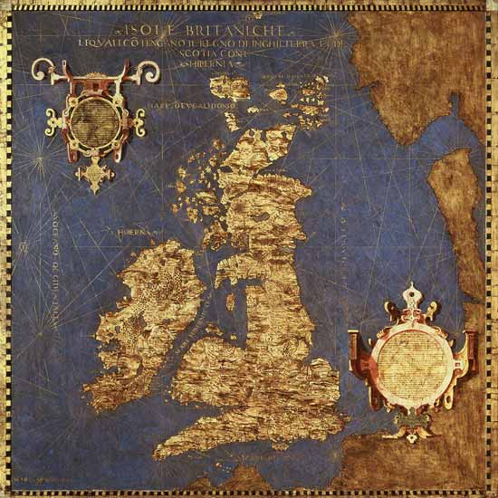 Map of the Sixteenth Century British Isles from Egnazio Bonsignori