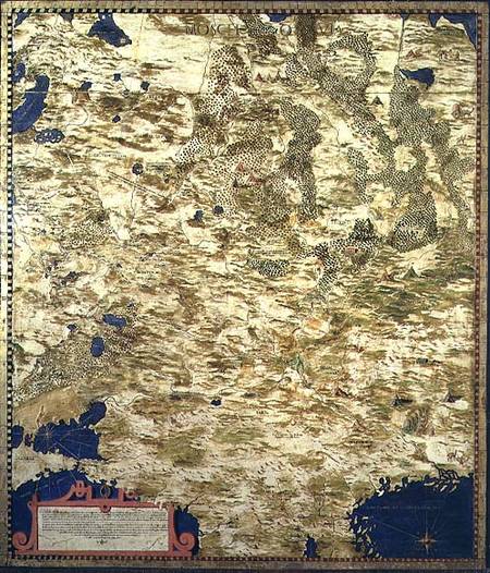 Map of Sixteenth Century Russia from Egnazio Bonsignori