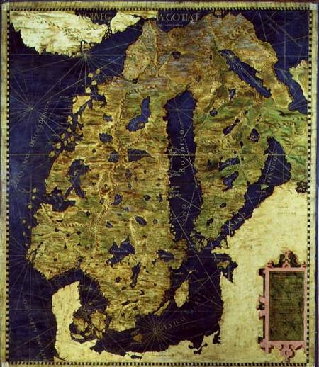 Map of Sixteenth Century Scandinavia from Egnazio Bonsignori