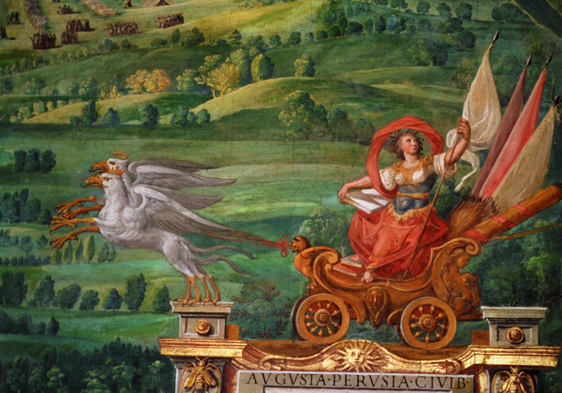 Chariot drawn by griffins, detail from the 'Galleria delle Carte Geografiche' from Egnazio Danti