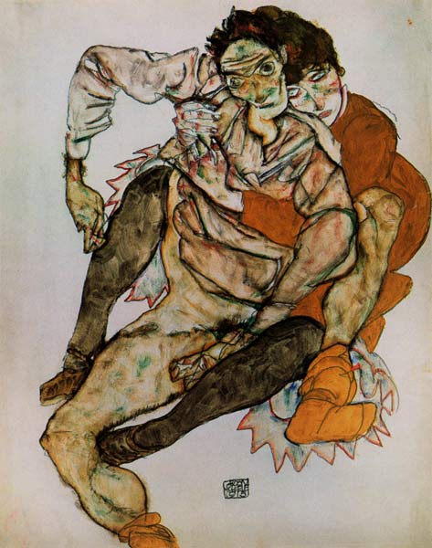 Sitzendes Paar (Egon und Edith Schiele) from Egon Schiele