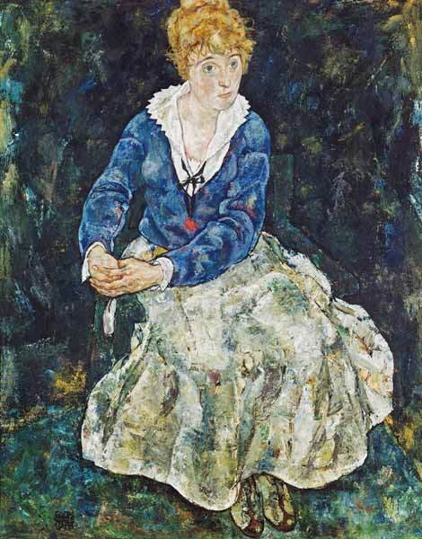 Bildnis der Frau des Künstlers, sitzend from Egon Schiele
