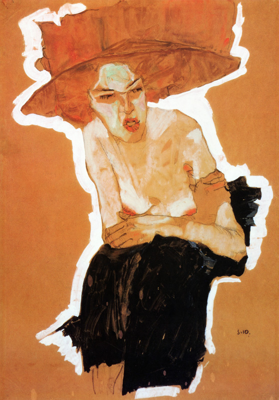 Die Hämische (Gertrude Schiele) from Egon Schiele