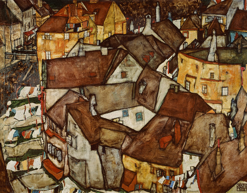 Krumau Häuserbogen (Die kleine Stadt V) from Egon Schiele