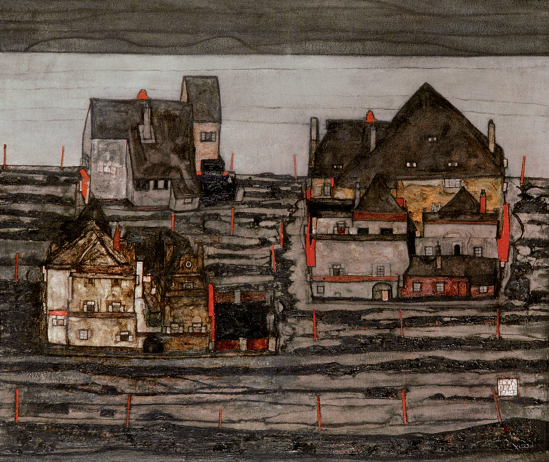 Vorstadt I., from Egon Schiele