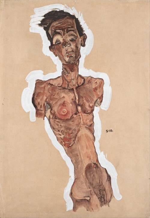 Nude Self-Portrait from Egon Schiele