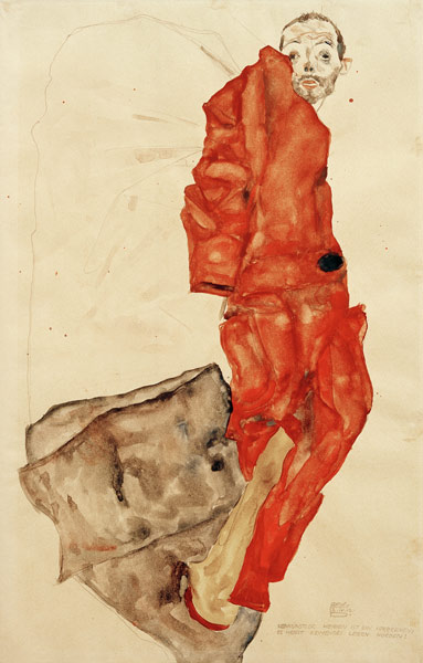 Den Künstler hemmen ist ein Verbrechen, es heißt keimendes Leben morden! from Egon Schiele