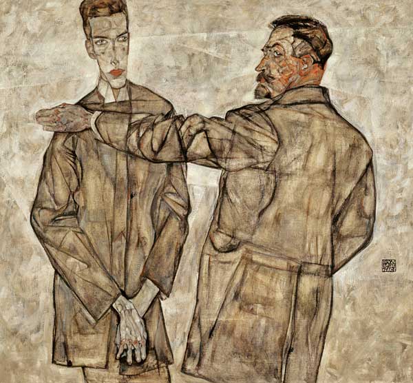 Doppelbildnis (Zentralinspektor Heinrich Benesch und sein Sohn Otto) from Egon Schiele