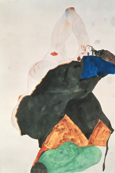 Mädchen mit erhobenem Ellenbogen from Egon Schiele