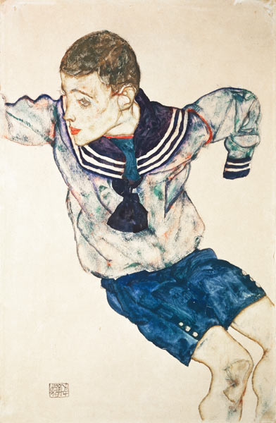 Knabe in Matrosenanzug from Egon Schiele