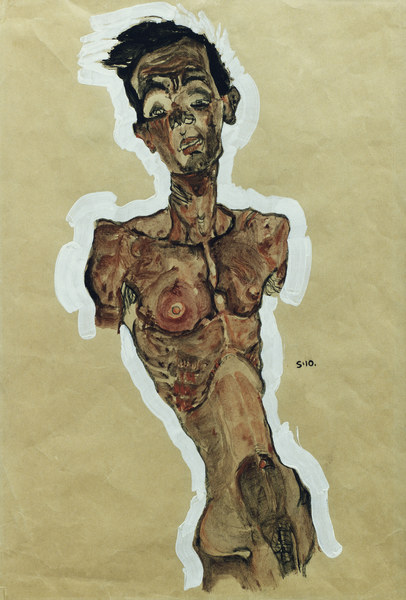 Self-Portrait Nude 1910 from Egon Schiele