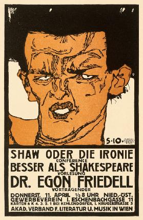 Plakat für Friedell 1914