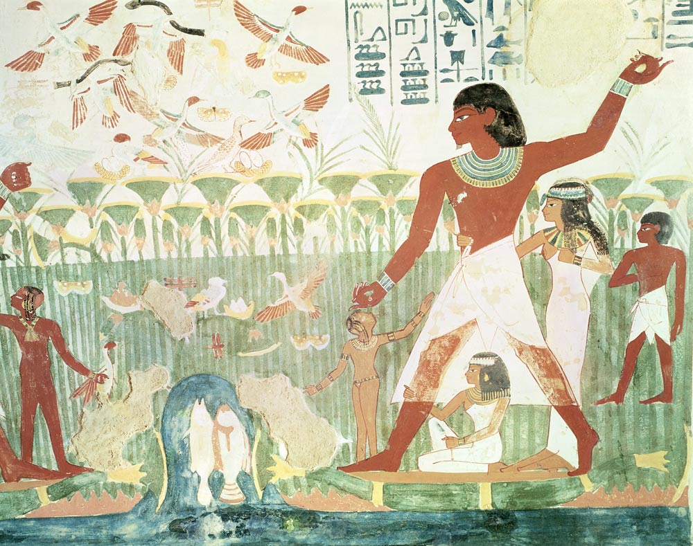 Hunting and Fishing, from the Tomb of Nakht, New Kingdom from Egyptian
