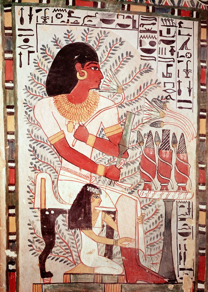 Sennefer seated with his wife, Meryt, from the Tomb of Sennefer, New Kingdom from Egyptian