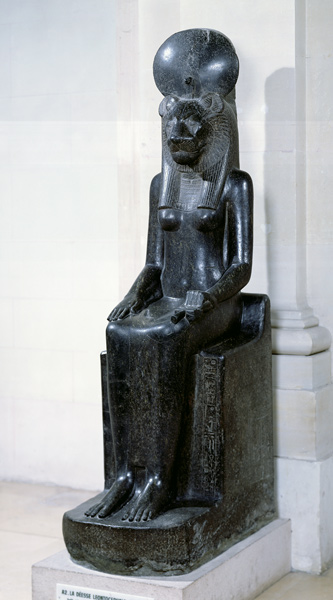 Statue of the lion-headed goddess Sekhmet, from the Temple of Mut, Karnak, New Kingdom from Egyptian