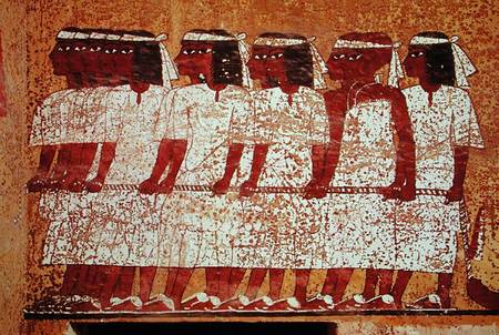 Cortege pulling the King's catafalque New Kingdom from Egyptian