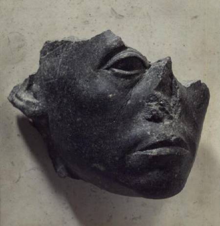 Fragment of a statue of Sesostris III (c.1836-1817 BC) as an old man, Middle Kingdom from Egyptian
